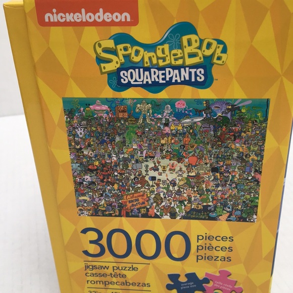 SpongeBob SquarePants Bikini Bottom Scene Big 3000 Piece Puzzle Complete - Picture 3 of 4